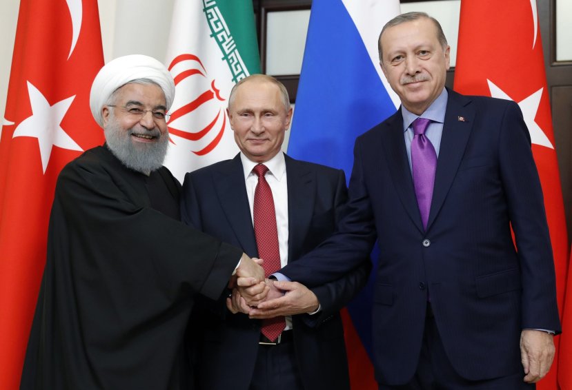 Putin hosts Turkish and Iranian Presidents. PHOTO: MIKHAIL METZEL/AGENCE FRANCE-PRESSE/GETTY IMAGES